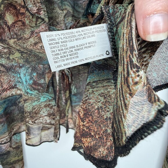 Wild Fable Earthy Bell Sleeve Sheer Blouse - Picture 7 of 7